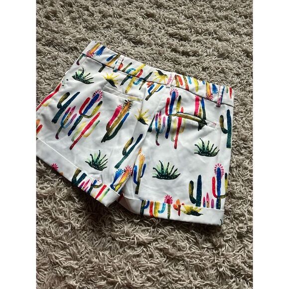 Ovi Multicolor Cactus Print High Waist Shorts M - Picture 12 of 13